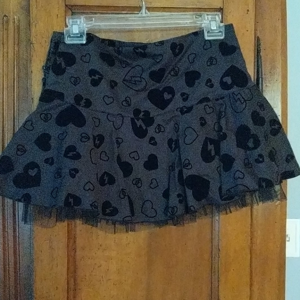 Black mini skirt